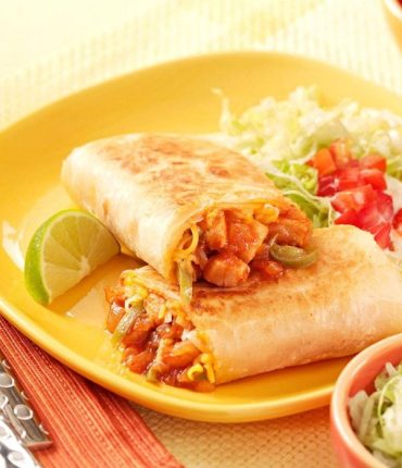 Barbecue Chicken Burritos